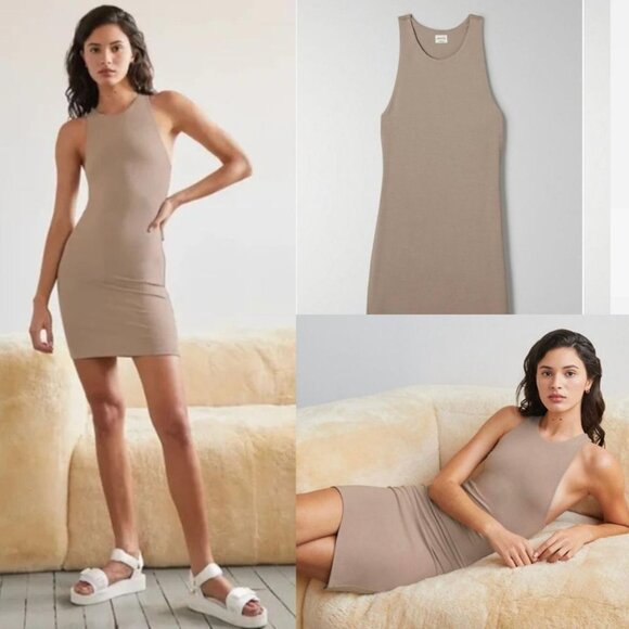 [NWT] Wilfred Free for Aritzia - Pier Sleeveless Soft Knit Bodycon Dress | Small - Picture 3 of 8